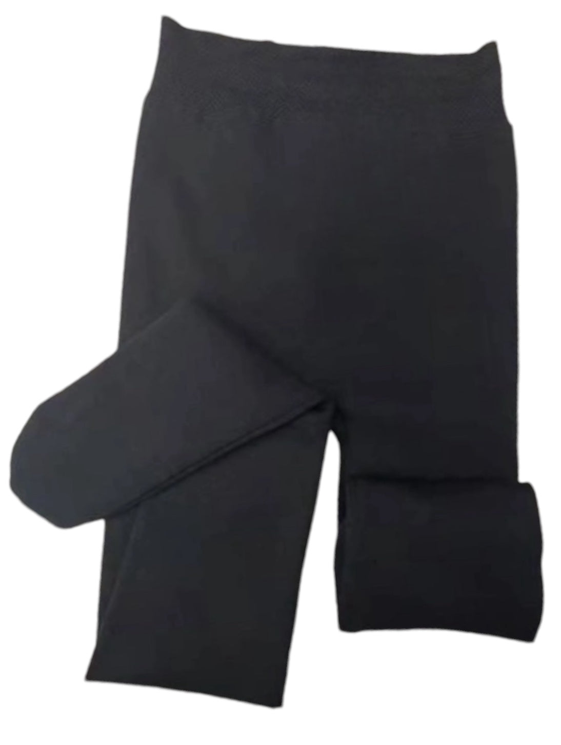 Vinter tights med fod - sort - Onesize 46-54